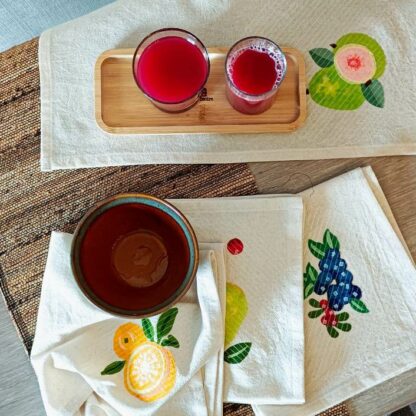 White base: Fruit collection Napkin (Set of 4) - Image 3